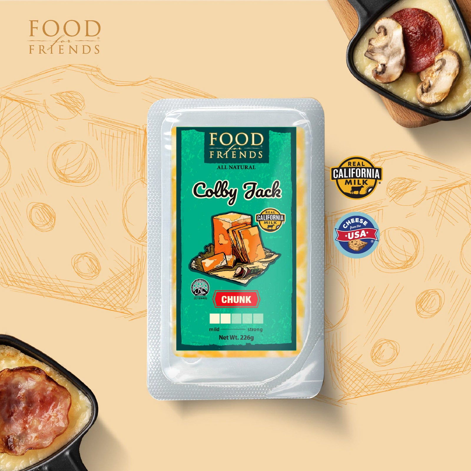 Food For Friends Colby Jack Chunk 226g